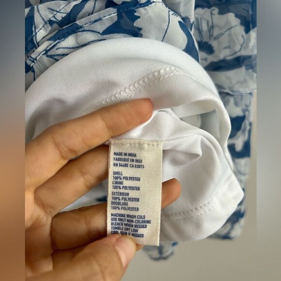 American Eagle Outfitters Shiffin Floral Blue Dress - Picture 6 of 10